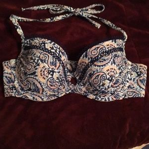Blue paisley Victoria’s Secret bikini top